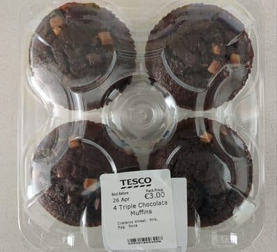 4 Triple Choc Muffins