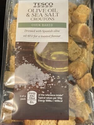 Tesco Olive Oil and Sea Salt Croutons 100g