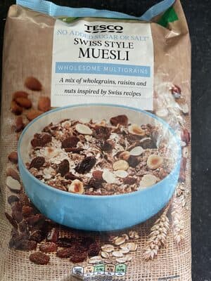 Tesco No Added Sugar or Salt Swiss Style Muesli