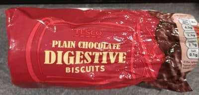 Plain chocolate digestive biscuits