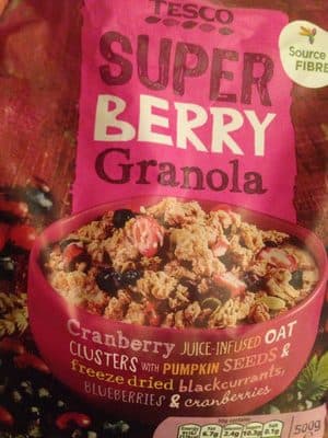 Tesco Free From Red Berry Granola 350g
