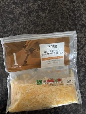 Red cheddar and mozzarella