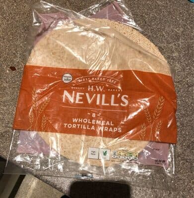 Wholemeal tortilla wraps