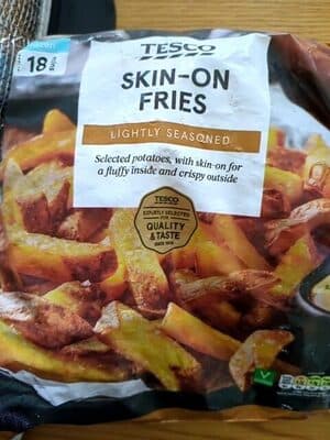 Skin on fries